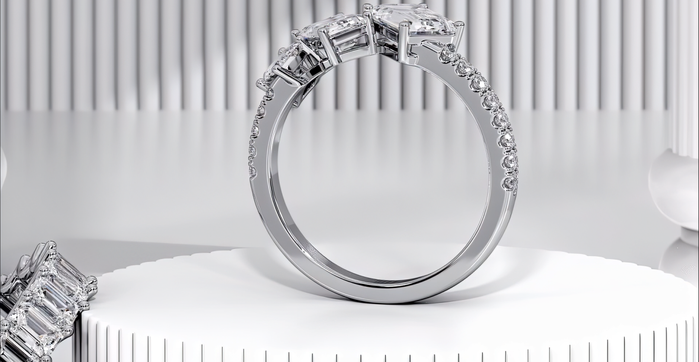 A close view of a Ryan Jewelers diamond ring
